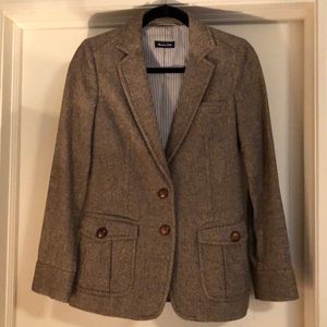 Designer patterned wool blazer
